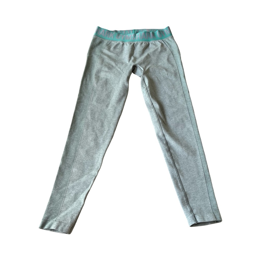 Gymshark Flex High Waisted Seamless Leggings Grey Teal‎ Marl Size L